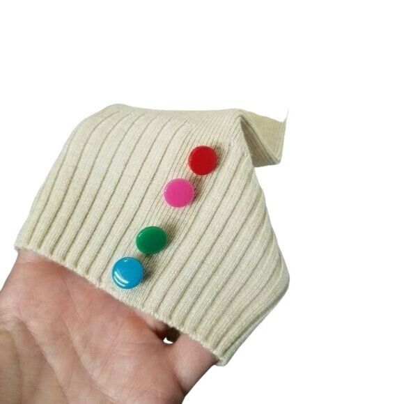 NorthStyle Rainbow Cardigan Open Front Knit Ribbed Hem Multicolor buttons NWOT S - Picture 4 of 10